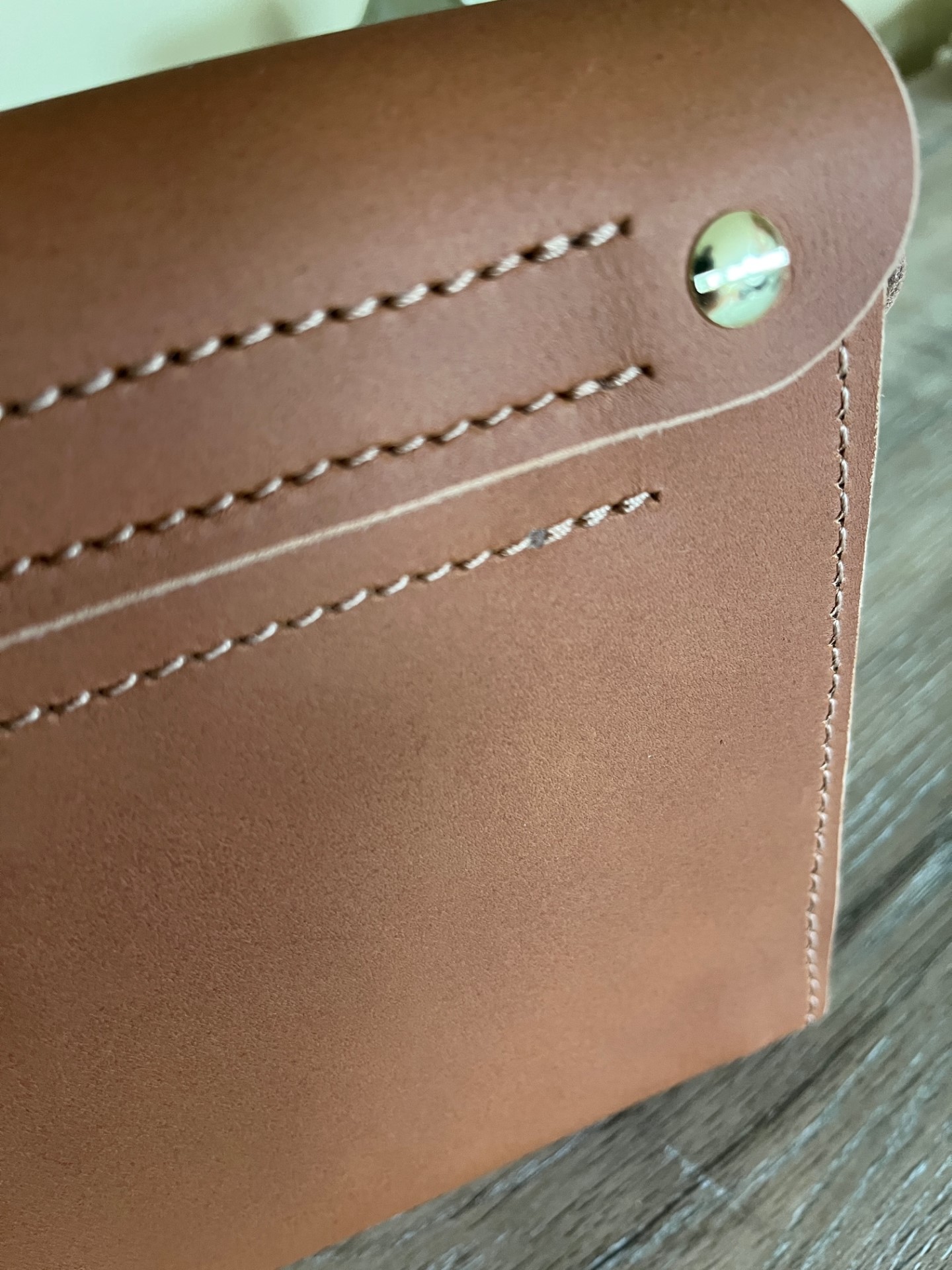 back of cross body leather bag